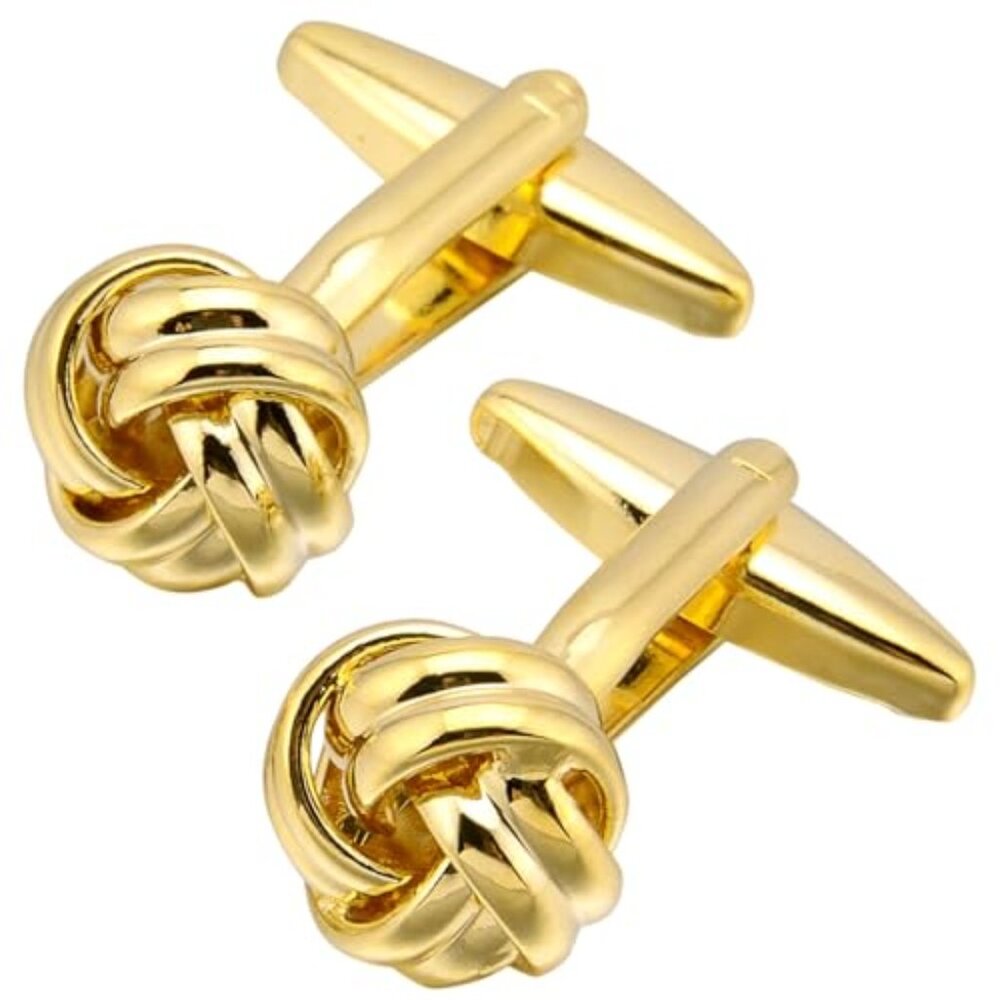 Knot Cufflinks in Gift Box Cuff Links for Men Lady Daily Wear Business Wedding P